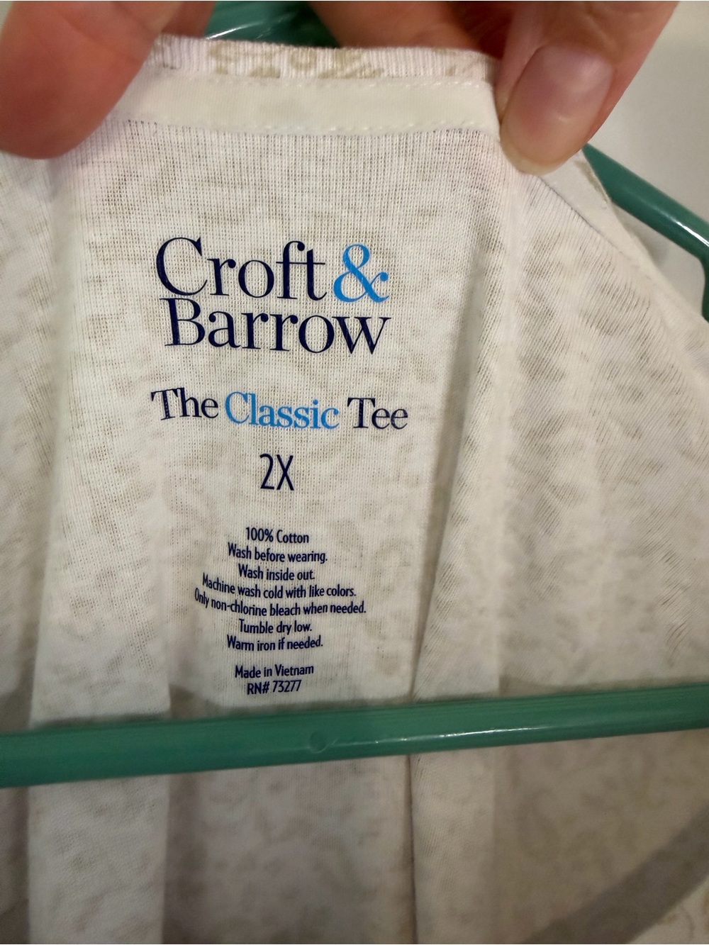 3/$20 Croft & Barrow Paisley & Leaf Print Short Sleeve Shirt - Picture 3 of 4